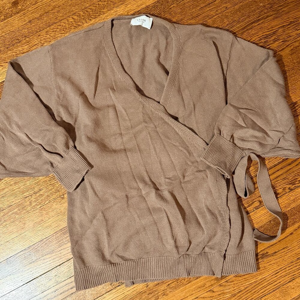LEGOE Heritage Knit Wrap Jumper (Chocolate) Sz 0 / Small